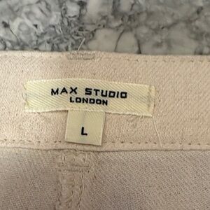 Max Studio Cream Wide Leg Pants